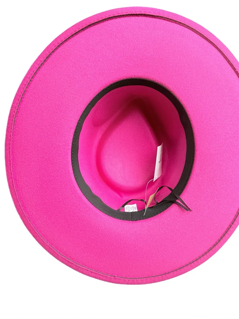 Fuchsia Rhinestone Buckle‎ Fedora Wide Brim Hat
